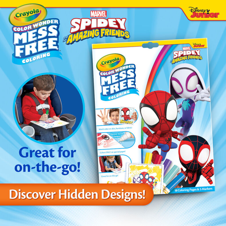 Color Wonder Mess Free Spidey and Friends Coloring Pages and Markers